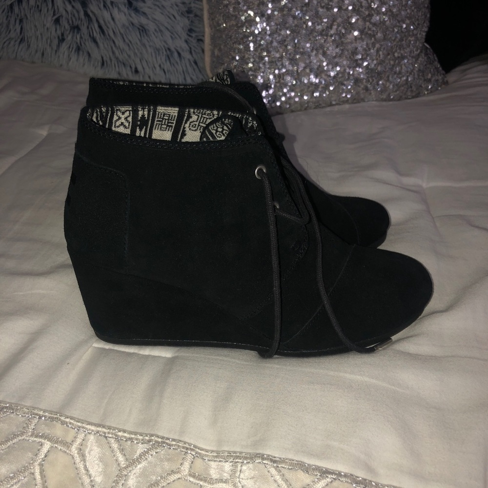 TOMS wedge booties
